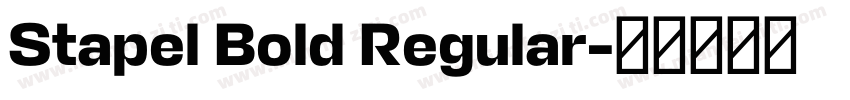 Stapel Bold Regular字体转换